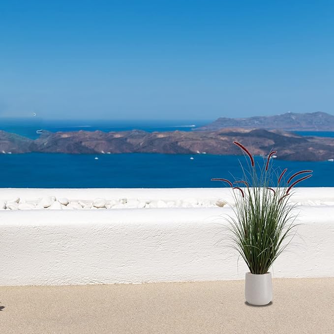 Artificial Plant 47in(2pack) Tall Artificial Grass Plant,Faux Plants Indoor Home Decorative Artificial Plants & Flowers in Pot Fake Plant, House Plant Indoor-VerdiqueGarden