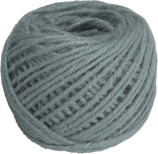 uxcell 164 Feet Natural Jute Twine String,3mm Thin Garden Twine Rope Colored Plant String Cord for DIY Art Crafts Gift Wrapping Decoration Packing Gardening Plant Hanger,Grey-VerdiqueGarden