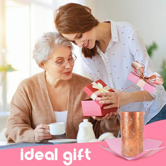 4 Pack Fireworks Solar Gardening Lanterns, Garden Decor for Outside, Pattern Solar Decorative Lights, Waterproof, Outdoor Gifts for Women, Mom, Grandma, Yard Gifts for Patio, Pathway-VerdiqueGarden