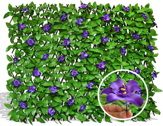 Expandable Fence Privacy Screen for Balcony Patio Outdoor,Decorative Faux Ivy Fencing Panel,Artificial Hedges (Single Sided Leaves)…3-VerdiqueGarden