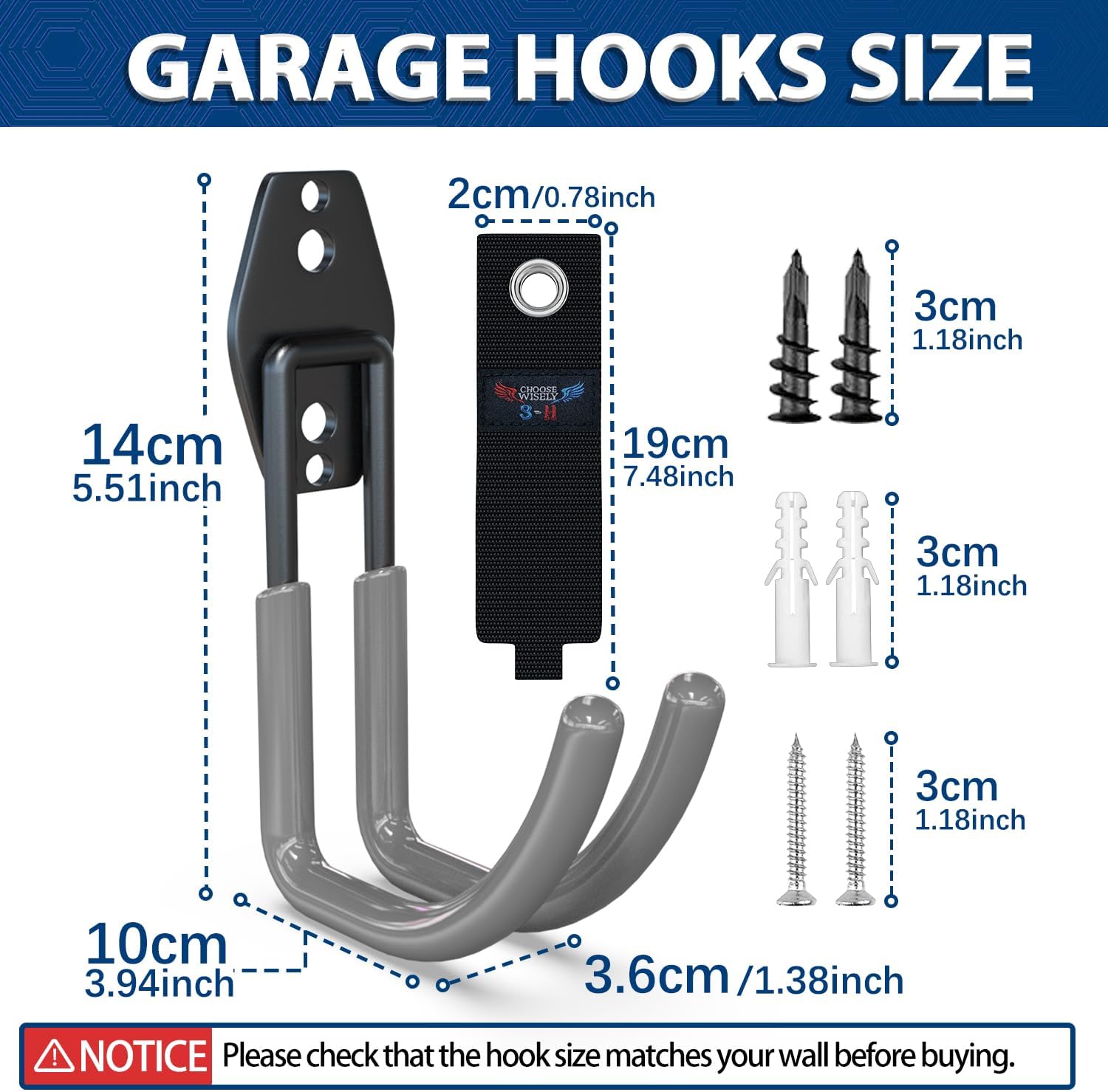 3-H Garden Hose Holder Wall Mount 4 Pack,Solid Steel Hose Hanger,Water Hose Holders for Outside,Perfect for Hanging Outdoor Air Hose,Ropes,Pipes,Garden Tools,Ladders,Bikes,Bulk Items(Gray)-VerdiqueGarden