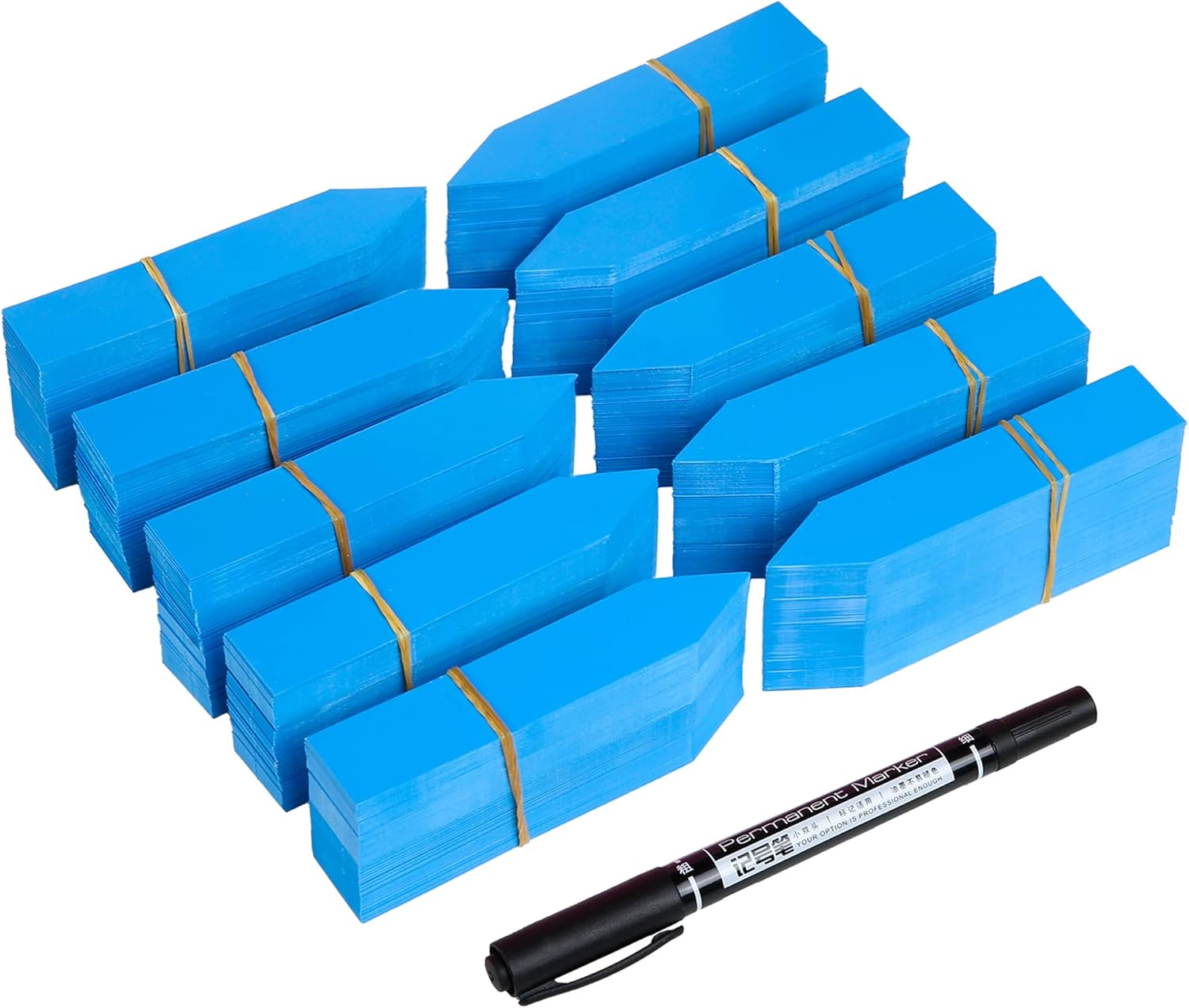 1000 Pcs Plant Tags, 4 Inch Plastic Garden Plant Pot Markers Waterproof Plant Labels, Blue-VerdiqueGarden
