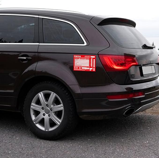 Annual Vehicle Inspection Report Form 5-pk 3-Ply Carbonless,8.5" x 11.75" + Label Aluminum,Permanent Adhesive 6" x 3.5"-VerdiqueGarden