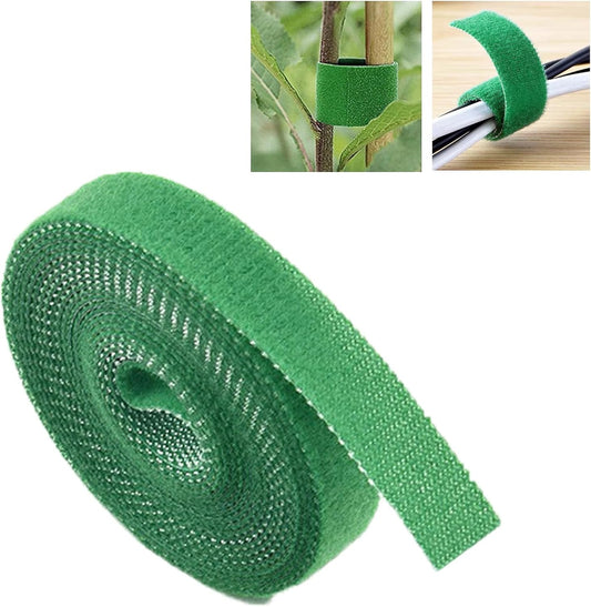 Plant Tape, 32 Ft Green Garden Tape, Twist Ties for Plants 13/16", Plant Supports, Garden Ties for Climbing Plants, Plant Twist Tie for Plant Gardening, Home, Office-VerdiqueGarden