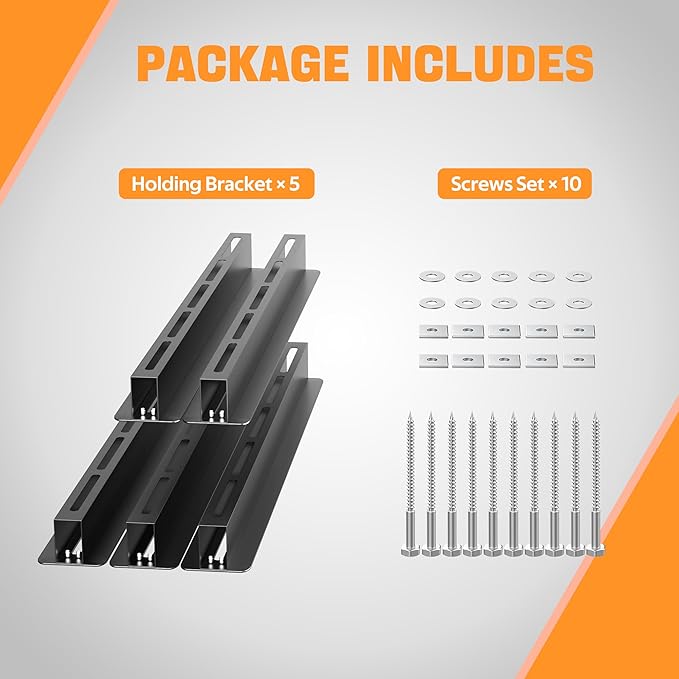 Ultrawall Overhead Garage Storage Rack, Heavy Duty Ceiling Storage Rack, 26 Inch Adjustable Ceiling Bin Storage System, 5 Sets for 4 Bins-VerdiqueGarden