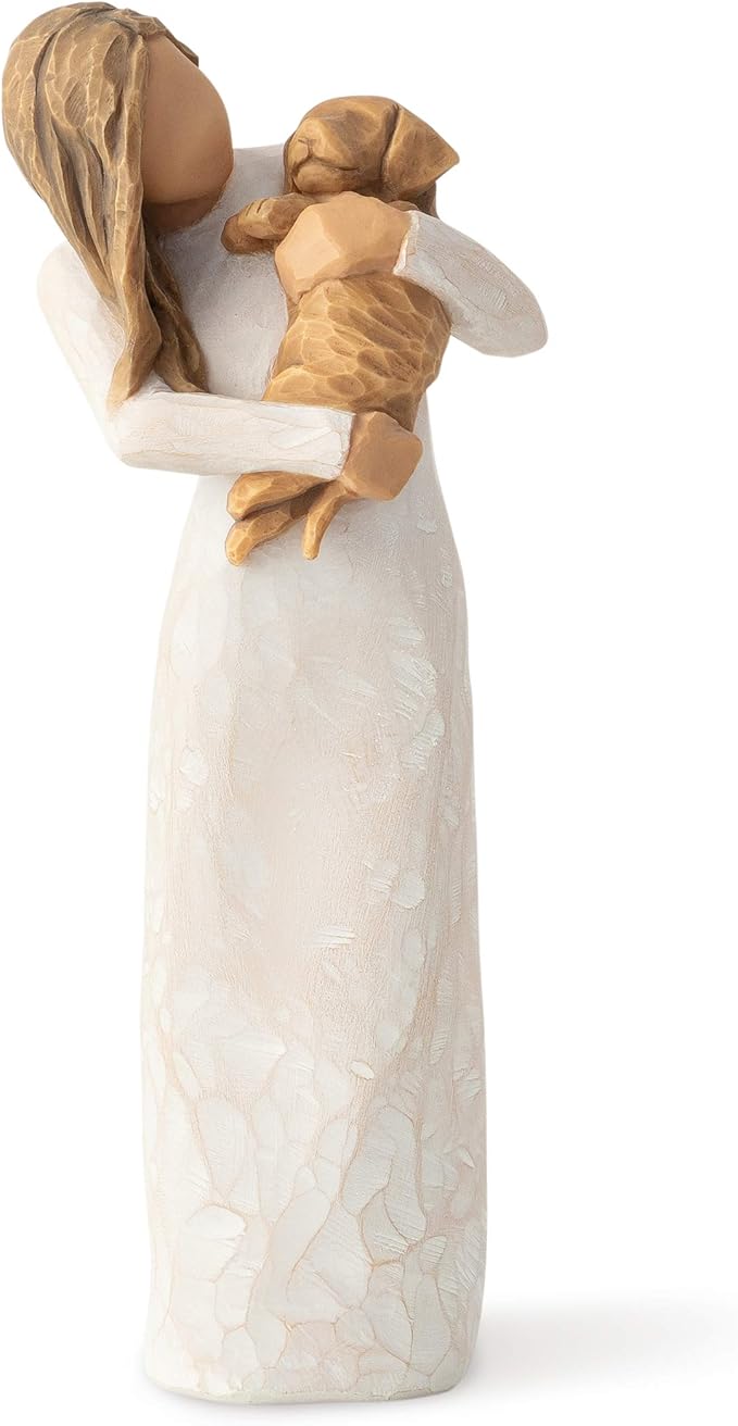 Willow Tree Adorable You (Golden Dog), A Joyful Friendship, Expresses Relationship with a Much-Loved Pet Dog, Sculpted Hand-Painted Figure-VerdiqueGarden