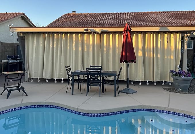 12 Pack Heavy Duty Curtain Weights, Heavy Weights for Outdoor Curtains of Pergola Patio Gazebo Cabana, Stainless Steel Weight Clip Down Curtain, Garden Flag, Shower Curtain, Tablecloth-VerdiqueGarden