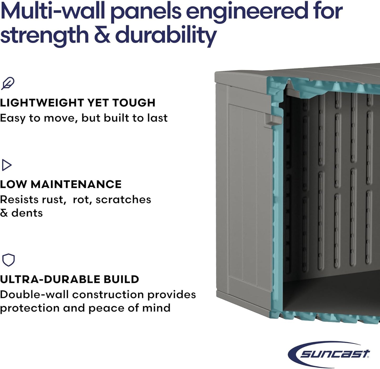 Suncast 80 GAL. LARGE DECK BOX-VerdiqueGarden