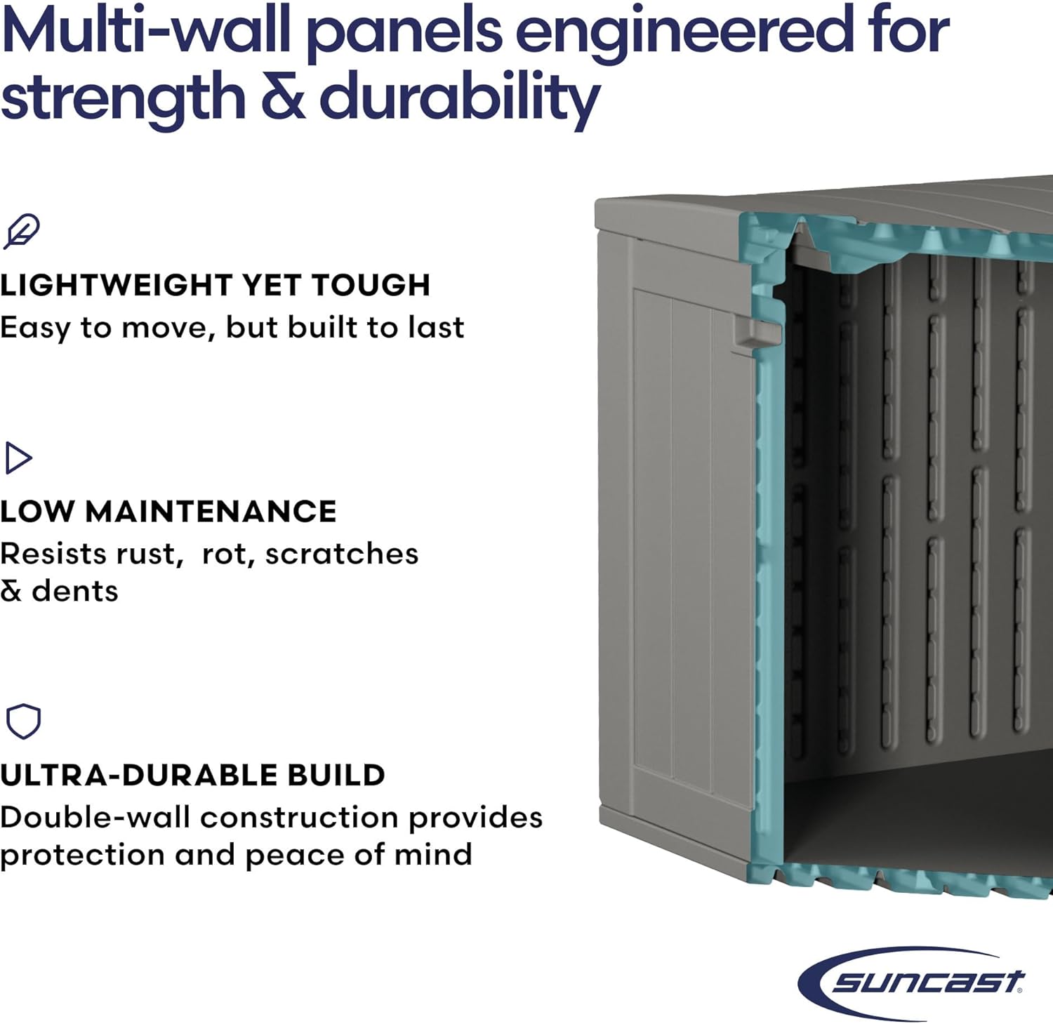 Suncast 80 GAL. LARGE DECK BOX-VerdiqueGarden