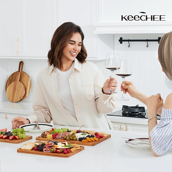 Bamboo Cutting Board, Durable Wood Cutting Boards for Kitchen with Deep Juice Grooves & Built-in Handles, Ideal Charcuterie & Chopping for Meat, Vegetables and Fruits Ideas Kitchen Gift for Home Cooks-VerdiqueGarden