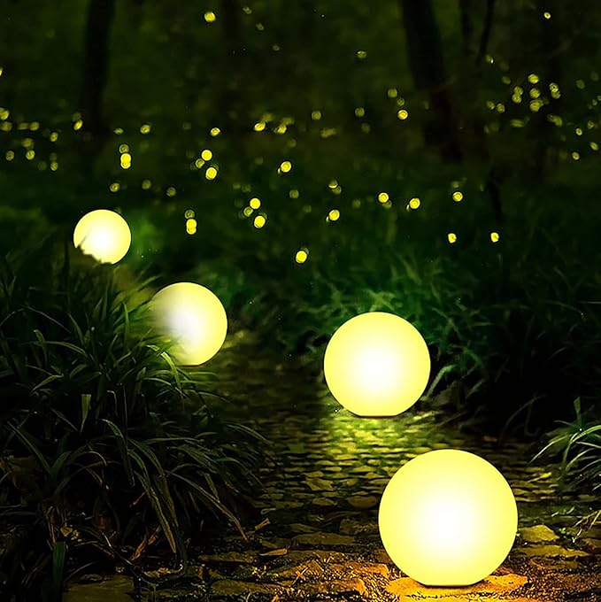 8-Inch LED Ball Light, Multi-Color Rechargeable Night Lights Waterproof Dimmable Mood Lamp with Remote for Home Garden Patio Party Bar Decors-VerdiqueGarden