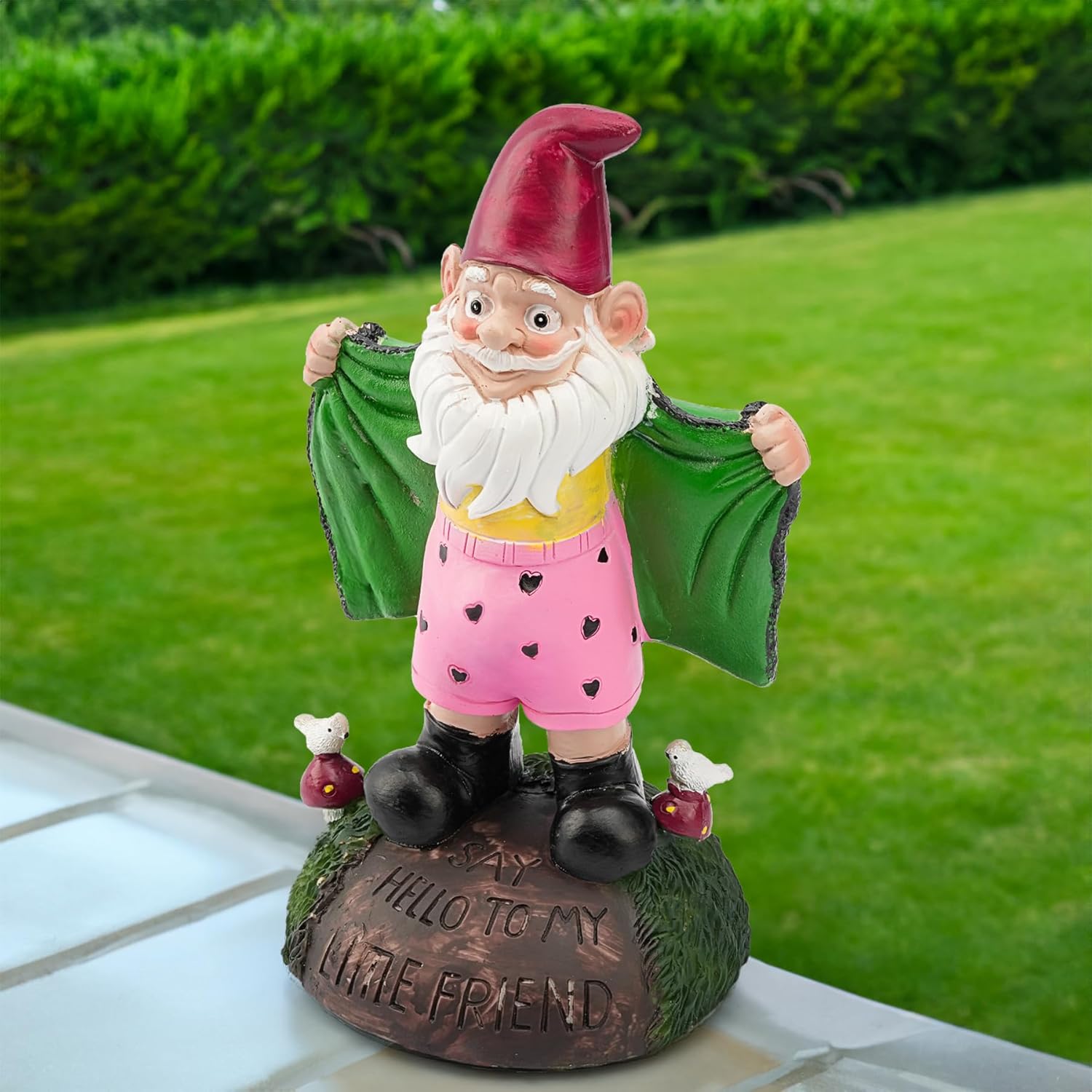 Garden Gnome Statue, Humor Gnome Decor, Animal Resin Sculptures, Statue Ornaments for Outdoor, Home Garden Decor Accents, Lawn Ornaments-VerdiqueGarden