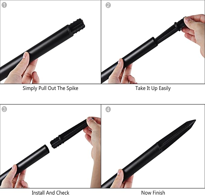 Solar Outdoor Pathway Lights Matt Black Stainless Steel Painted LED Lights for Garden Landscape Path Yard Driveway (black-8pack)-VerdiqueGarden