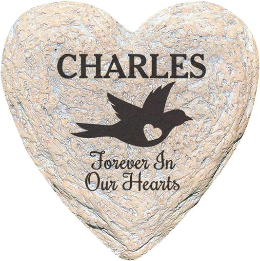 GiftsForYouNow Engraved Assorted Animals with Heart Memorial Heart Garden Stone, Bird Our-VerdiqueGarden