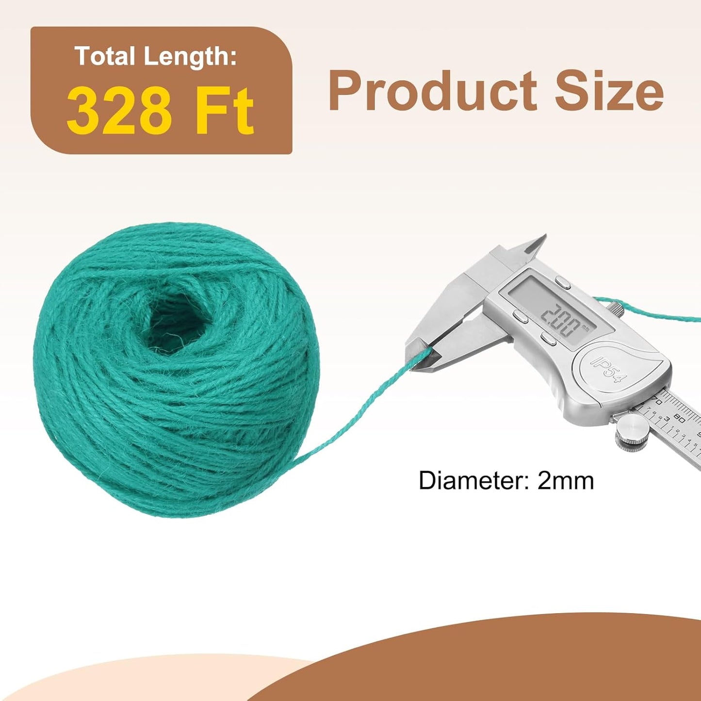 uxcell 328 Feet Natural Jute Twine String,2mm Thin Garden Twine Rope Colored Plant String Cord for DIY Art Crafts Gift Wrapping Decoration Packing Gardening Plant Hanger,Bright Blue-VerdiqueGarden