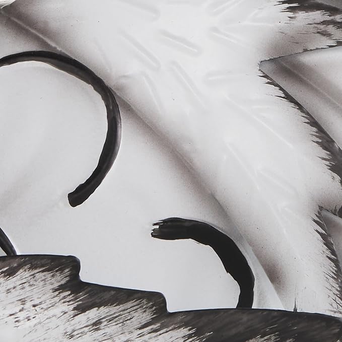 Deco 79 Metal Rooster Decorative Garden Sculpture Garden Statue with Black and Red Accents, Outdoor Sculpture 6" x 16" x 18", White-VerdiqueGarden