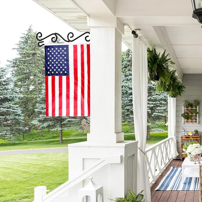 Wall Garden Flag Holder 2 Pack,Wall Garden Flag Stand,Garden Flag Scroll Hanger,Garden Flag Wall Hanger,one Piece Garden Flag Stand for Wall Porch,Great Gifts Ideas-VerdiqueGarden