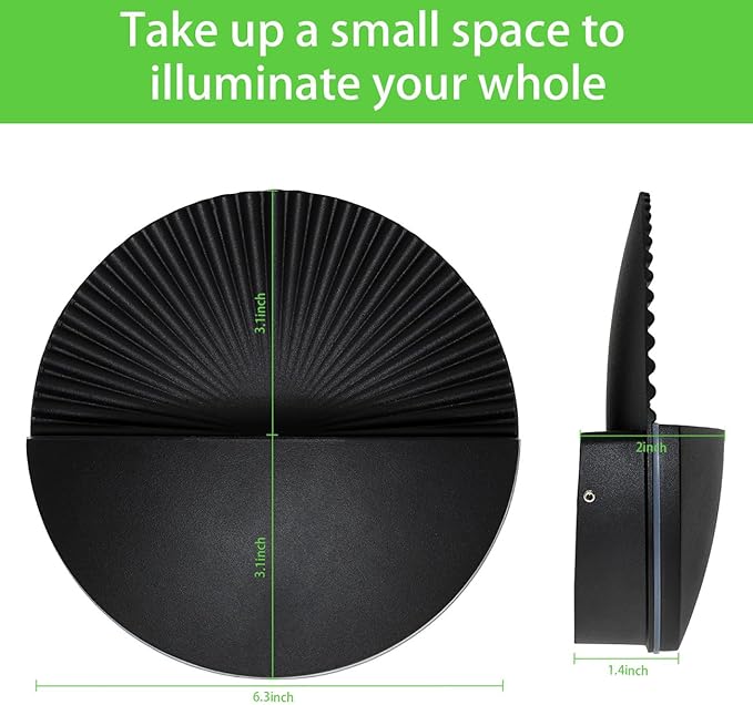 6W Wall Lamp,Exterior Waterproof Wall Sconces Light Fixture,110V Wall Mount Light 3000K Warm White Porch Lights for Garage,House,Garden,Patio 4Pack (Black)-VerdiqueGarden