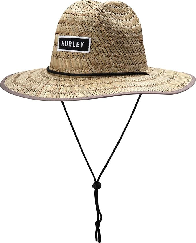 Hurley Men's Straw Hat - Bayside Lifeguard Straw Sun Hat-VerdiqueGarden
