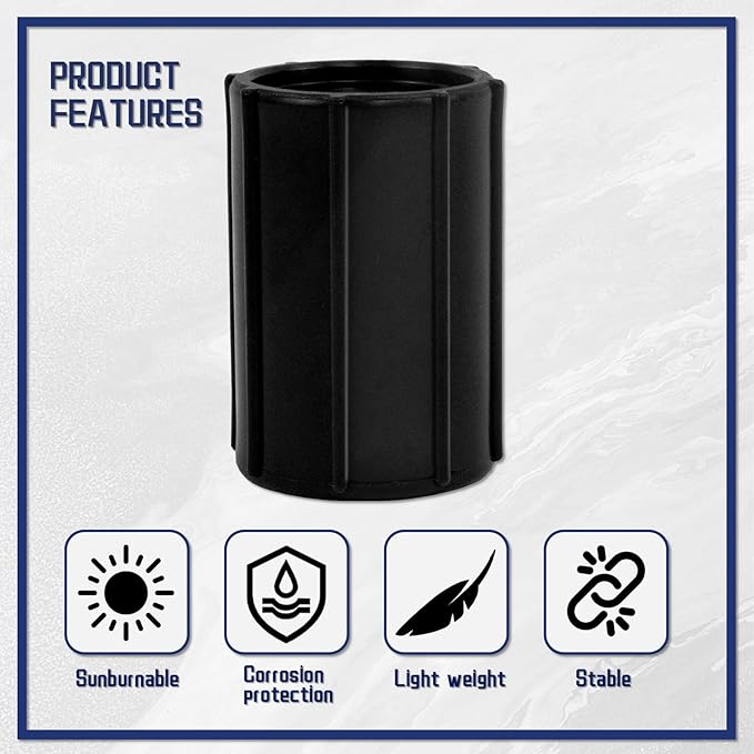 12 Pcs 1/2 Inch Female Threaded PVC Fitting Black PVC Female Adapter Pipe Fittings Drip Irrigation System for Irrigation Pipes Riser Extension (Black)-VerdiqueGarden