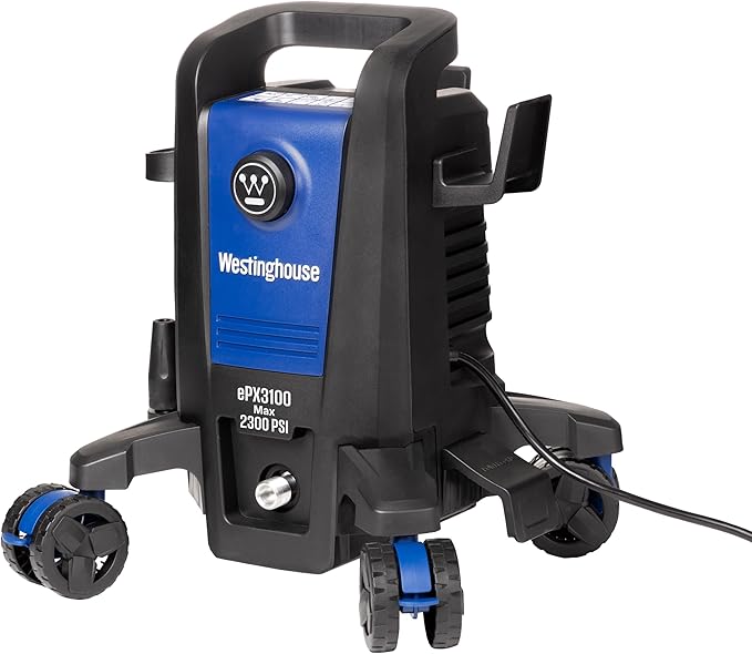 Westinghouse ePX3100 Electric Pressure Washer, 2300 Max PSI 1.76 Max GPM with Anti-Tipping Technology, Onboard Soap Tank, Pro-Style Steel Wand, 5-Nozzle Set, for Cars/Fences/Driveways/Home/Patios-VerdiqueGarden