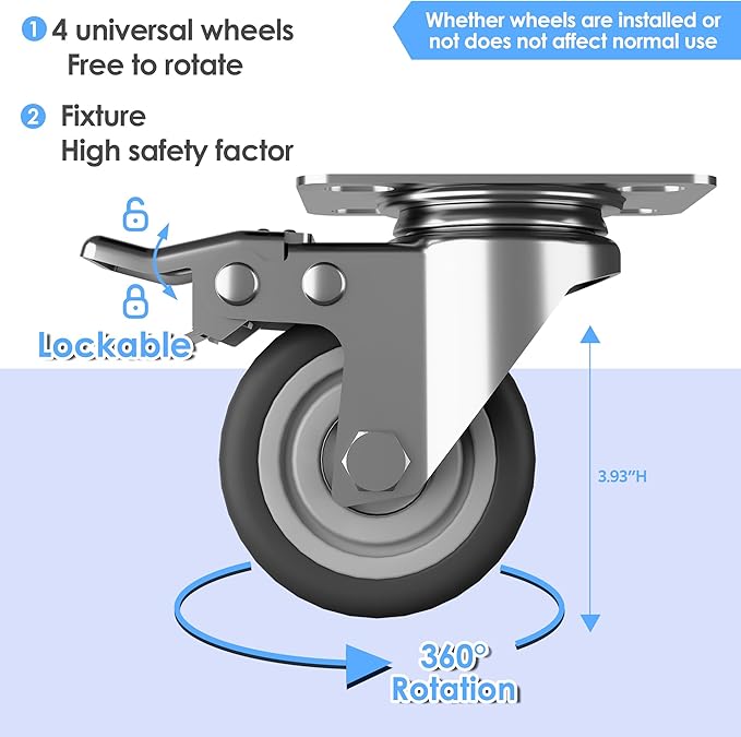 Metal Garage Storage Cabinet with Wheels & Pegboard, Lockable Metal Storage Cabinets with 2 Doors&5 Adjustable Shelves for Garage&Home,Assembly Required,Black Gray 71''H x32''W x16''D-VerdiqueGarden