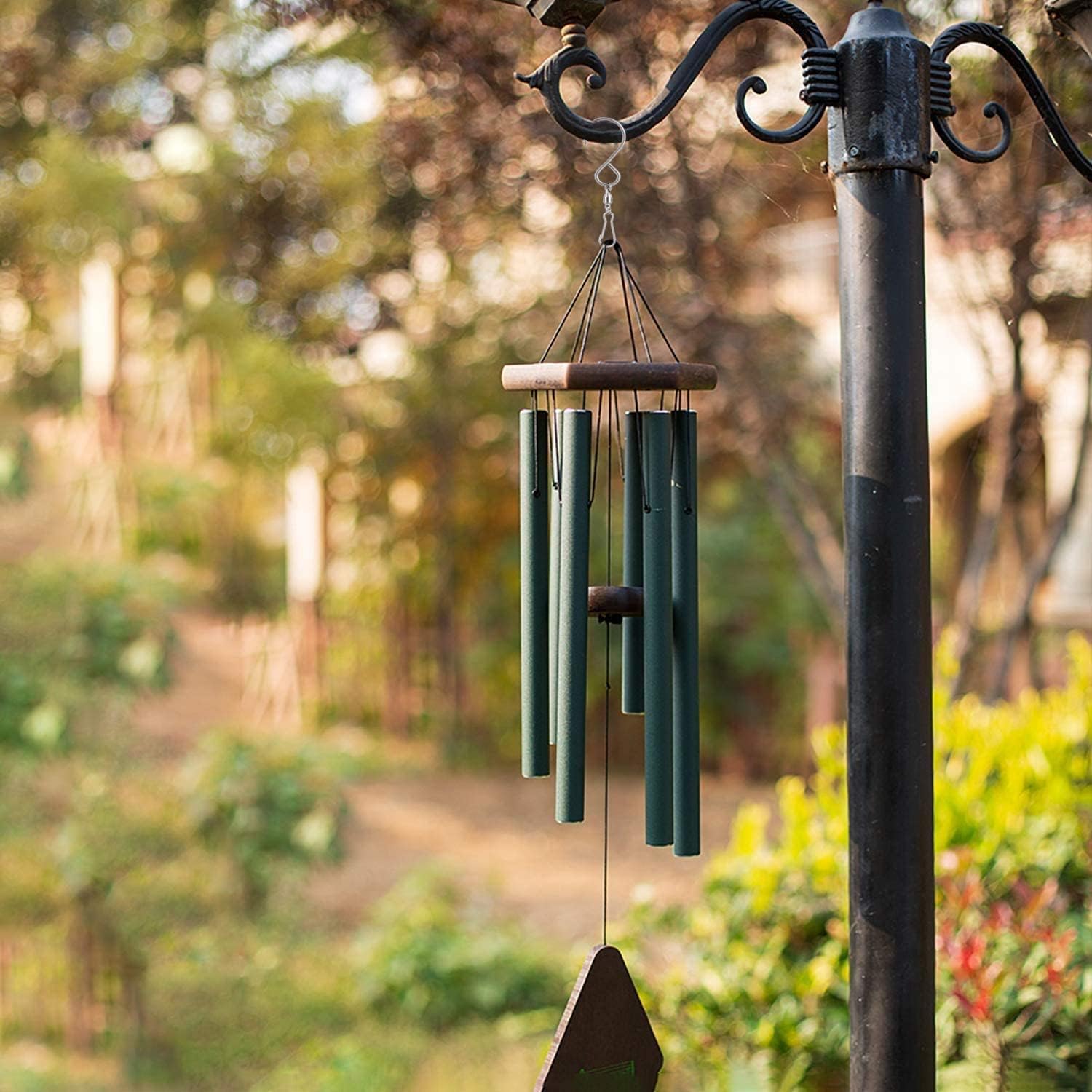 24 Pcs Swivel Clip Hanging Hooks, Stainless Steel 360 Degree Rotating Windsock Clips for Hanging Wind Chimes, Plants, Bird Feeder, Crystal, Birdcage-VerdiqueGarden