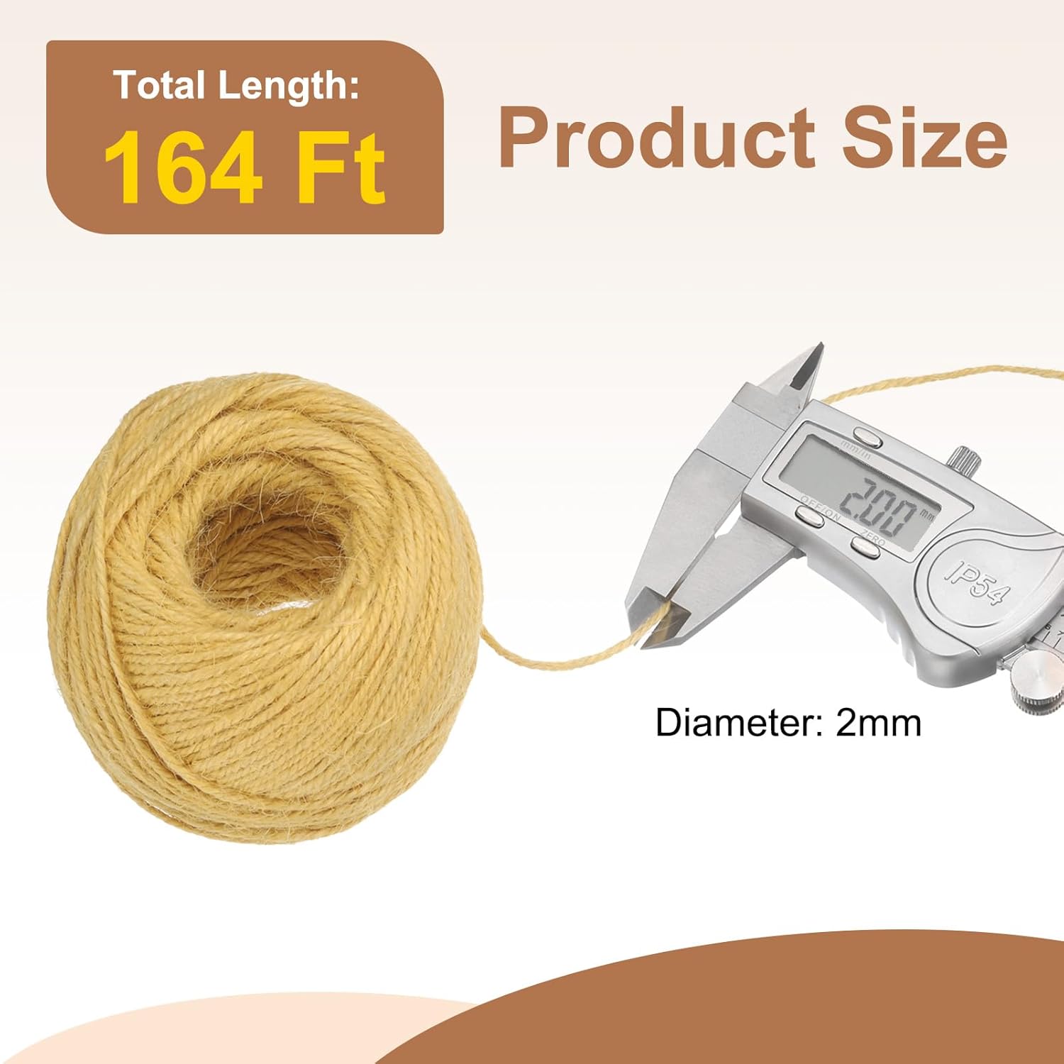 uxcell 164 Feet Natural Jute Twine String,2mm Thin Garden Twine Rope Colored Plant String Cord for DIY Art Crafts Gift Wrapping Decoration Packing Gardening Plant Hanger,Yellow-VerdiqueGarden