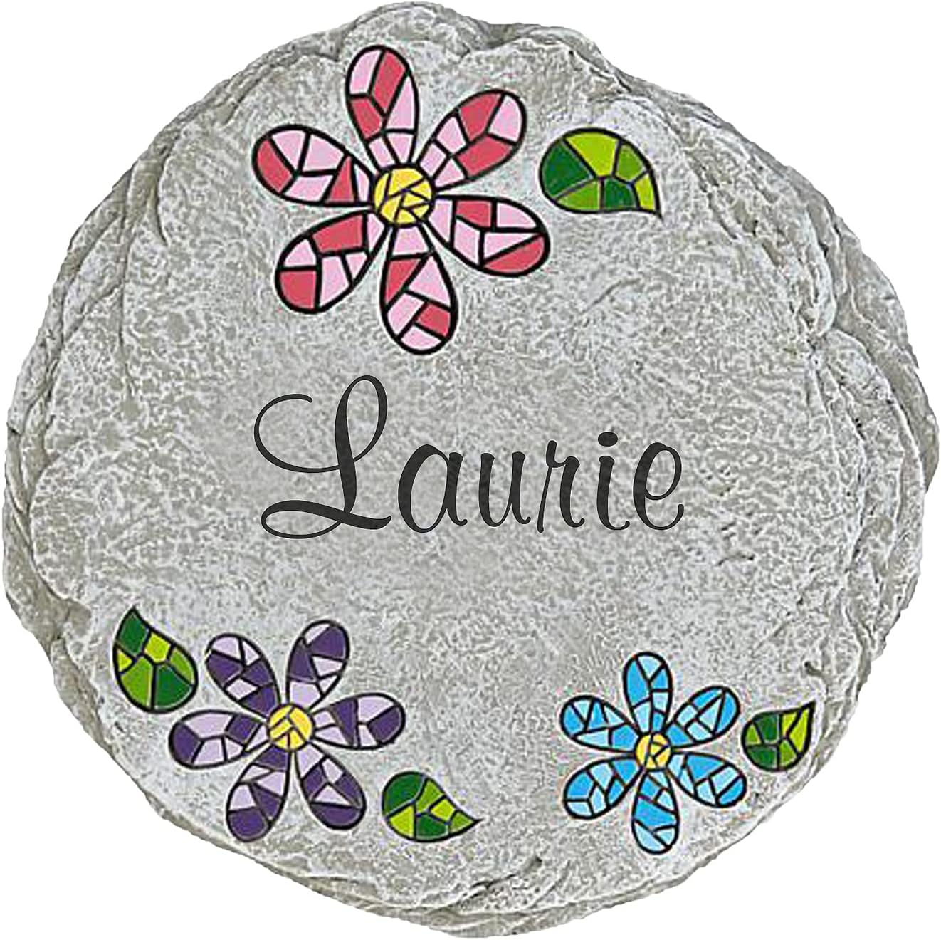 Let's Make Memories Personalized Mosaic Garden Stone - for Grandma, Mom – Small Stone - Personalize Message-VerdiqueGarden