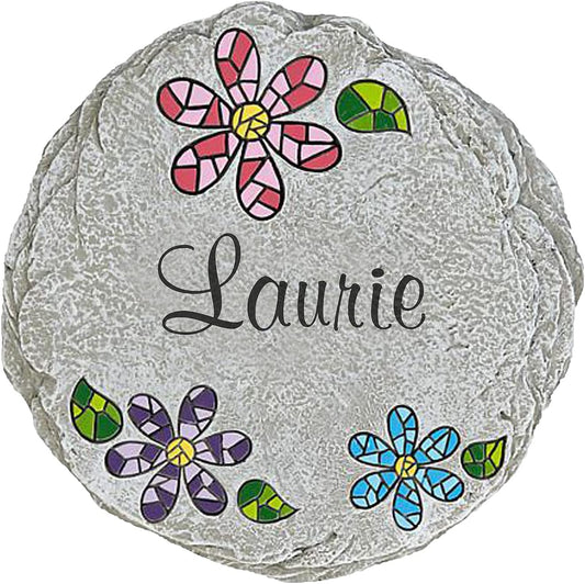 Let's Make Memories Personalized Mosaic Garden Stone - for Grandma, Mom – Small Stone - Personalize Message-VerdiqueGarden