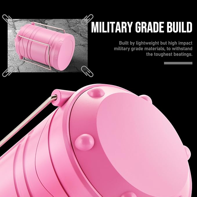 Lichamp LED Camping Lantern, 4 Pack Battery Powered Flashlight for Power Outages, Portable Collapsible Hanging Light Essential for Home, Outdoor, Emergency Lamp Survival Kit Gear for Hurricane, C1-VerdiqueGarden