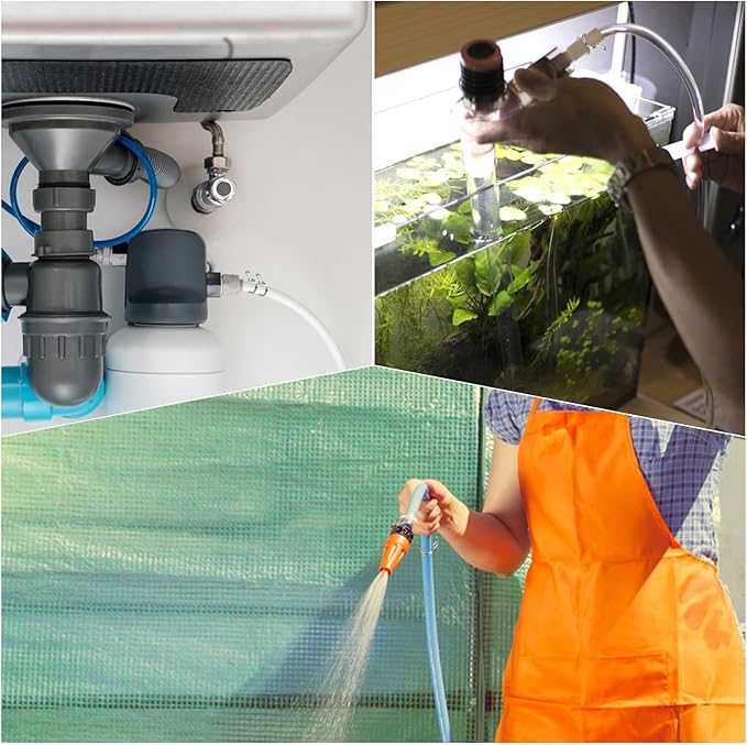 1/4 Tubing Clamp, 1/4"Double Wire Spring Hose Clamp, Irrigation Hose Clamp, Hose Tubing Clamps, 100 Double Line Hose Tube Spring Clamp, Irrigation Kit Connector Clamp, Metal Water Hose Clamps-VerdiqueGarden