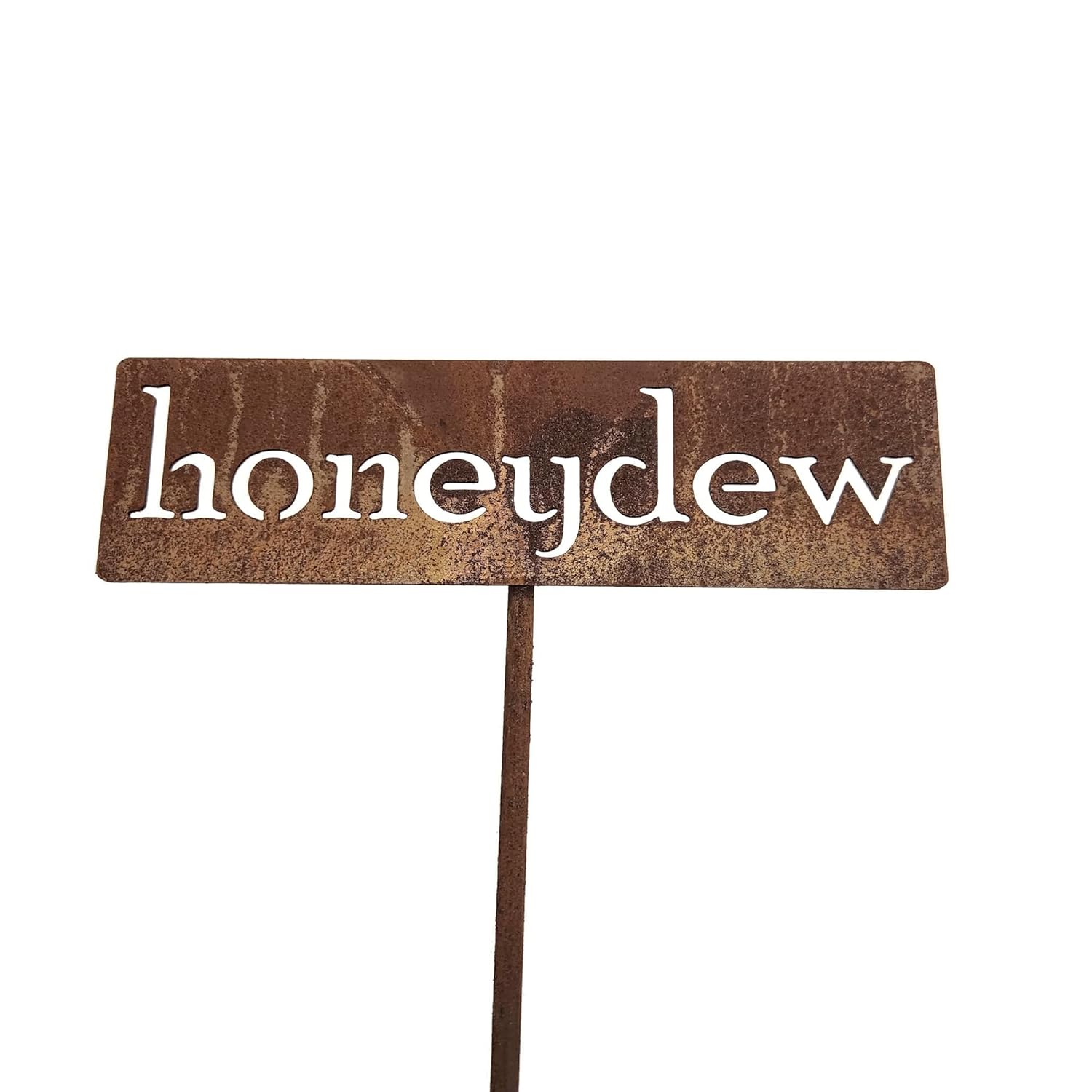 Classic Metal Garden Markers 19 Inches Tall (honeydew, Naturally Rusted)-VerdiqueGarden