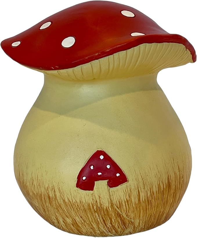Toadstool Decorative Garden Statue and Key Hider - Hides a Secret Extra Hidden Key Outside in Garden, Yard or Porch-VerdiqueGarden