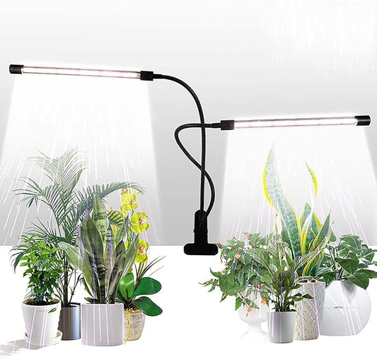 GHodec Grow Light,Full Spectrum White 84 LED Clip Plant Lights for Indoor Plants Growing, 4/8/12H Timer & 5 Dimmable Levels-VerdiqueGarden