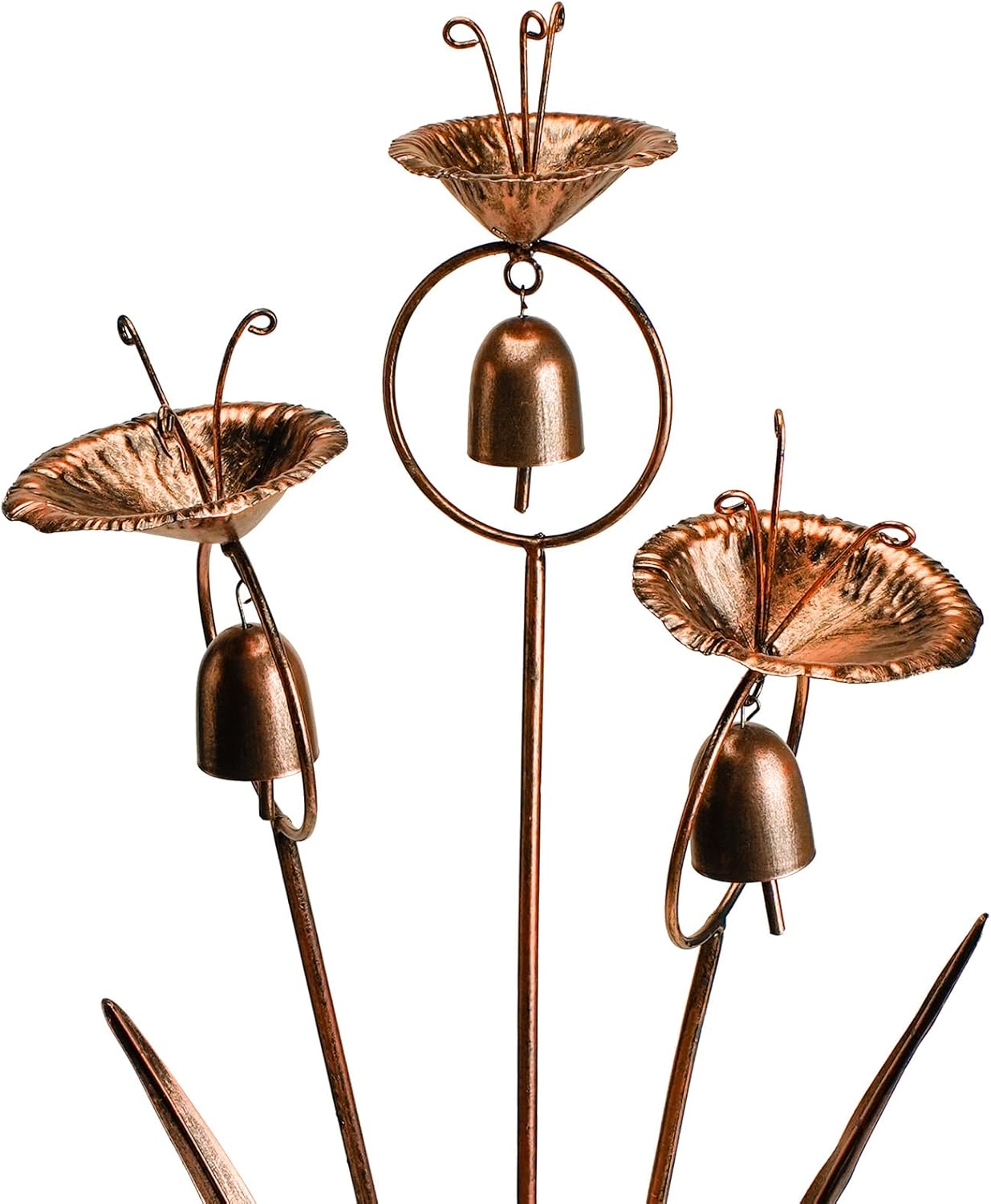 Gardens Metal Calla Lily Flowers with Bells for Outside Yard Art Metal Lilies Bronze-VerdiqueGarden