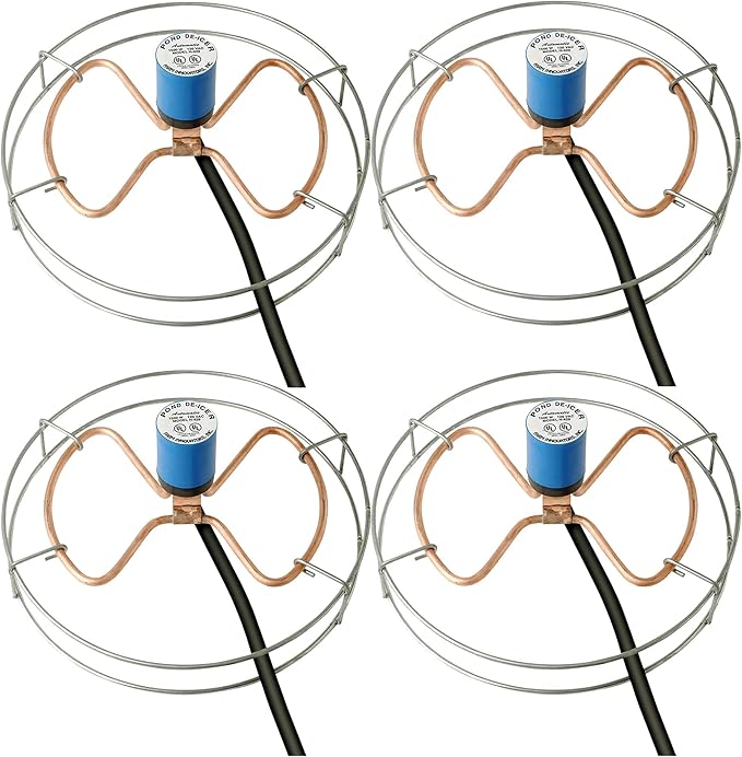 Farm Innovators H-429 1500 Watt Cast Aluminum Submergible Water Tank Deicer, Self Regulating Thermostat (4 Pack)-VerdiqueGarden