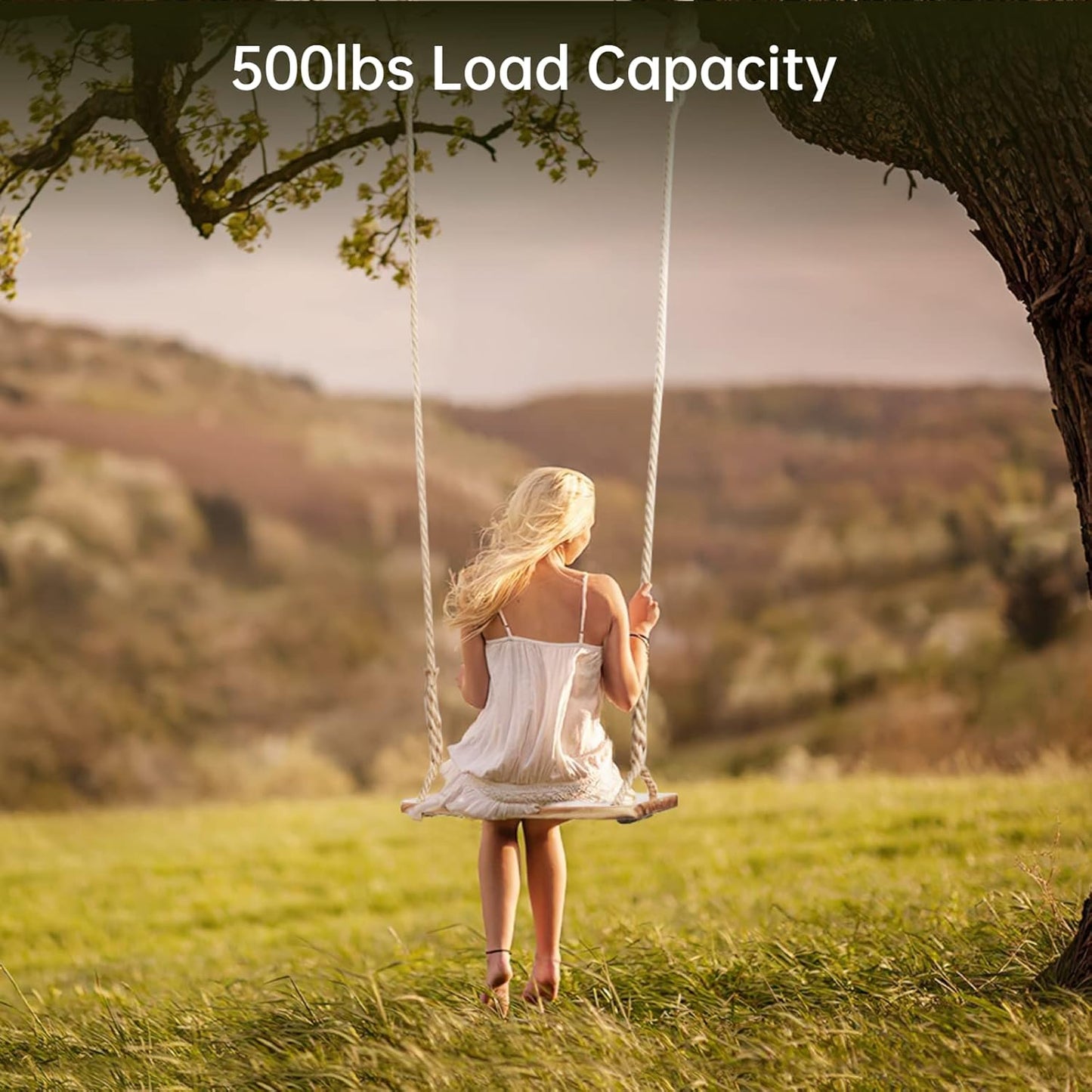 Wooden Tree Swing,500lbs Load Capacity Wooden Swing for Adults & Kids,Adjustable Height,Waterproof Hanging Swing Seat for Indoor,Outdoor,Backyard,Garden,Playground (Adult)-VerdiqueGarden