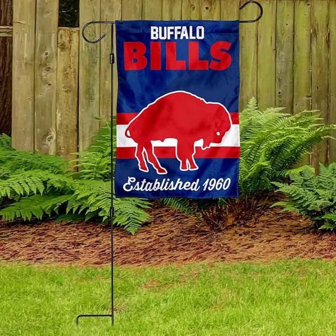 WinCraft Bills Retro Garden Flag and Stand Pole Holder Mount-VerdiqueGarden