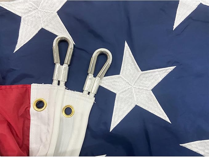 Homissor American Flag 20x38 Ft Large US Flags - Giant United State USA Flag Heavy Duty Outdoor Embroidered Stars for All Weather High Wind Sewn Stripes With Brass Grommets-VerdiqueGarden