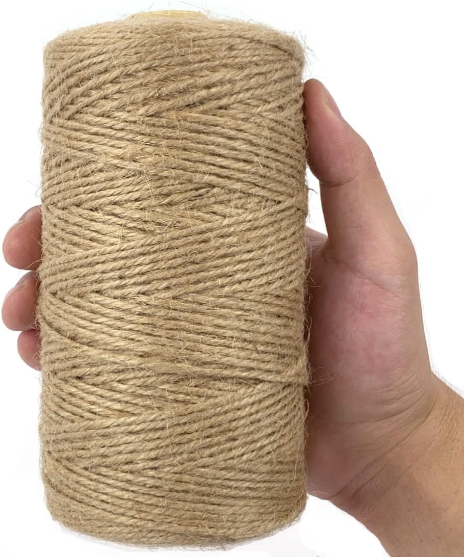 PerkHomy Garden Twine Strong Natural Jute 720 Feet Long Brown Twine for Gardening Tomato Climbing Plant Tie Floristry Crafts Gift Wrapping Packing Decor (Brown 2.5mm * 720feet)-VerdiqueGarden