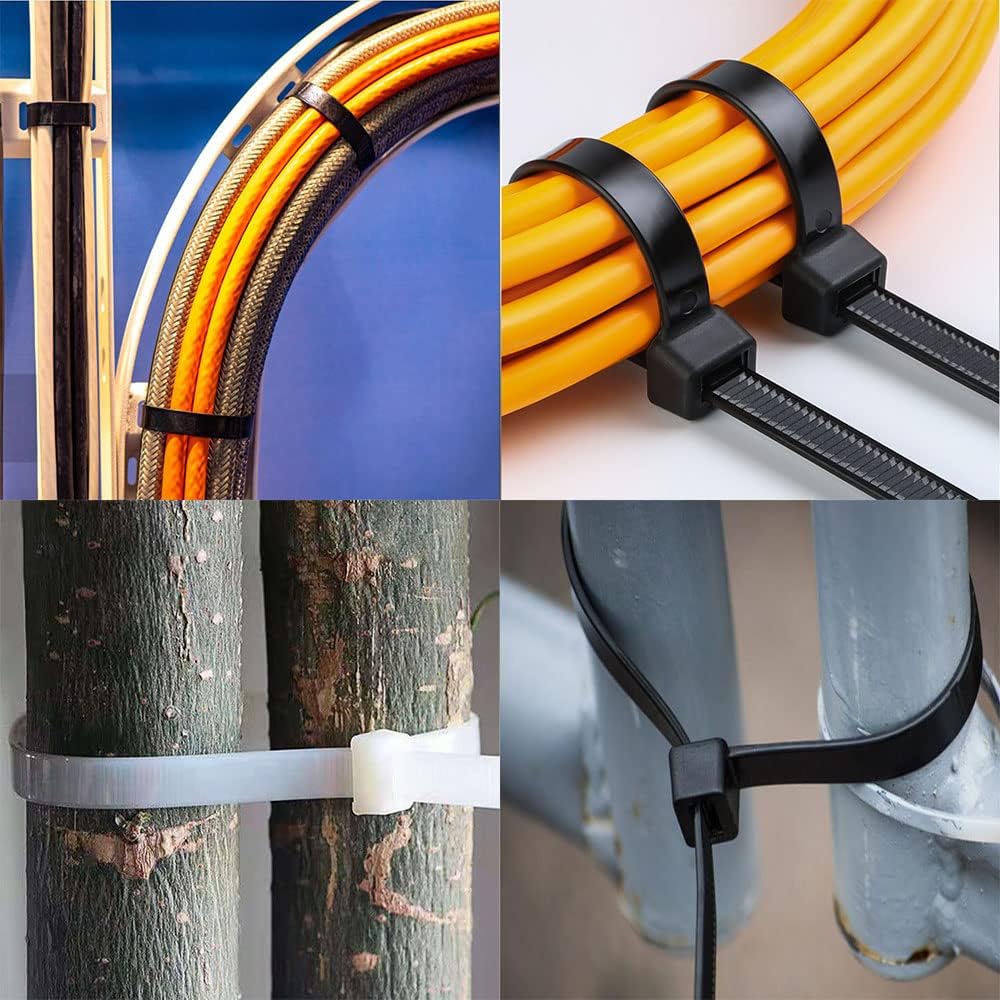 Superun Heavy Duty Zip Ties 20 Inch, Strong Large Black Zip Ties 120 Lbs Tensile Strength Selflocking Wire Ties (Industrial Grade Cable Ties) Pack of 50-VerdiqueGarden
