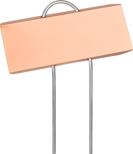 GardenMate 100-Pack Weatherproof Large Copper Metal Plant Labels, Height 11.5", Label Area 3 1/2 x 1 1/4"-VerdiqueGarden
