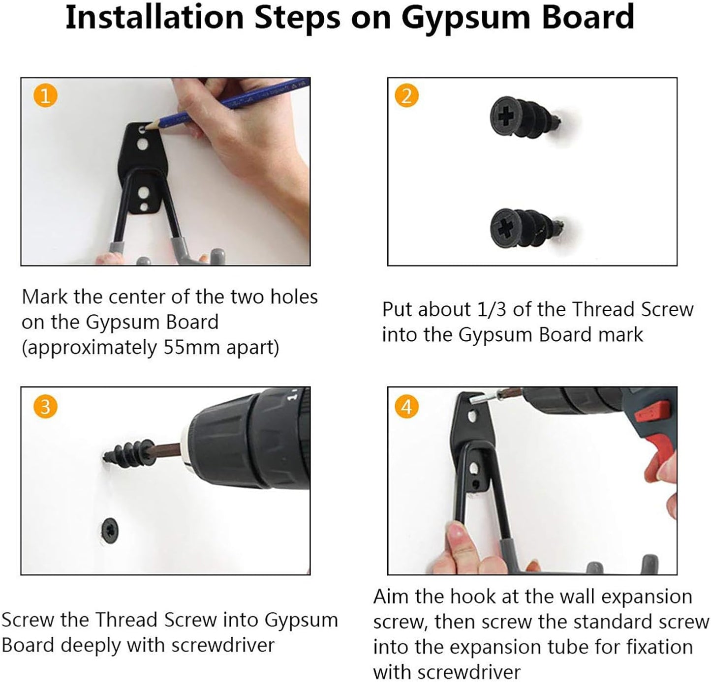 Garage Storage Utility Hooks，Garage Garden Tool Organizer，Steel Wall Mount Hooks, Large Garden U Hooks （2 Pack） (Type-2-Black)-VerdiqueGarden