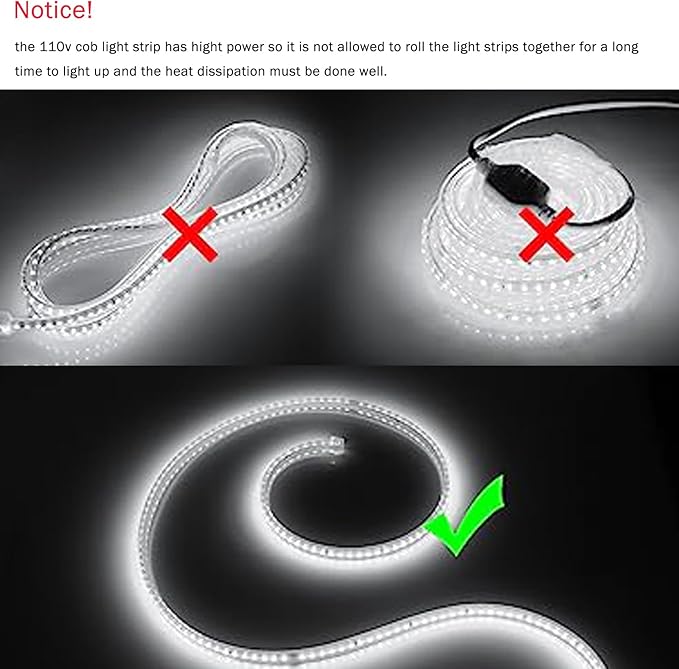 White LED Strip Lights Waterproof, AC 110V, 1800LEDs, 6500k Outdoor LED Rope Light 15M/49.2ft for Garden, Patio, Indoor Outdoor Decoration-VerdiqueGarden