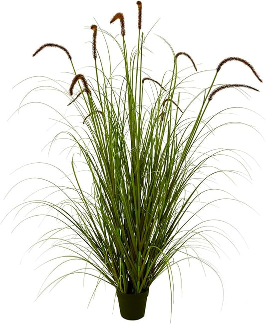 Artificial Plant 5ft(1pack) Tall Artificial Grass Plant,Faux Plants Indoor Home Decorative Artificial Plants & Flowers in Pot Fake Plant, House Plant Indoor-VerdiqueGarden