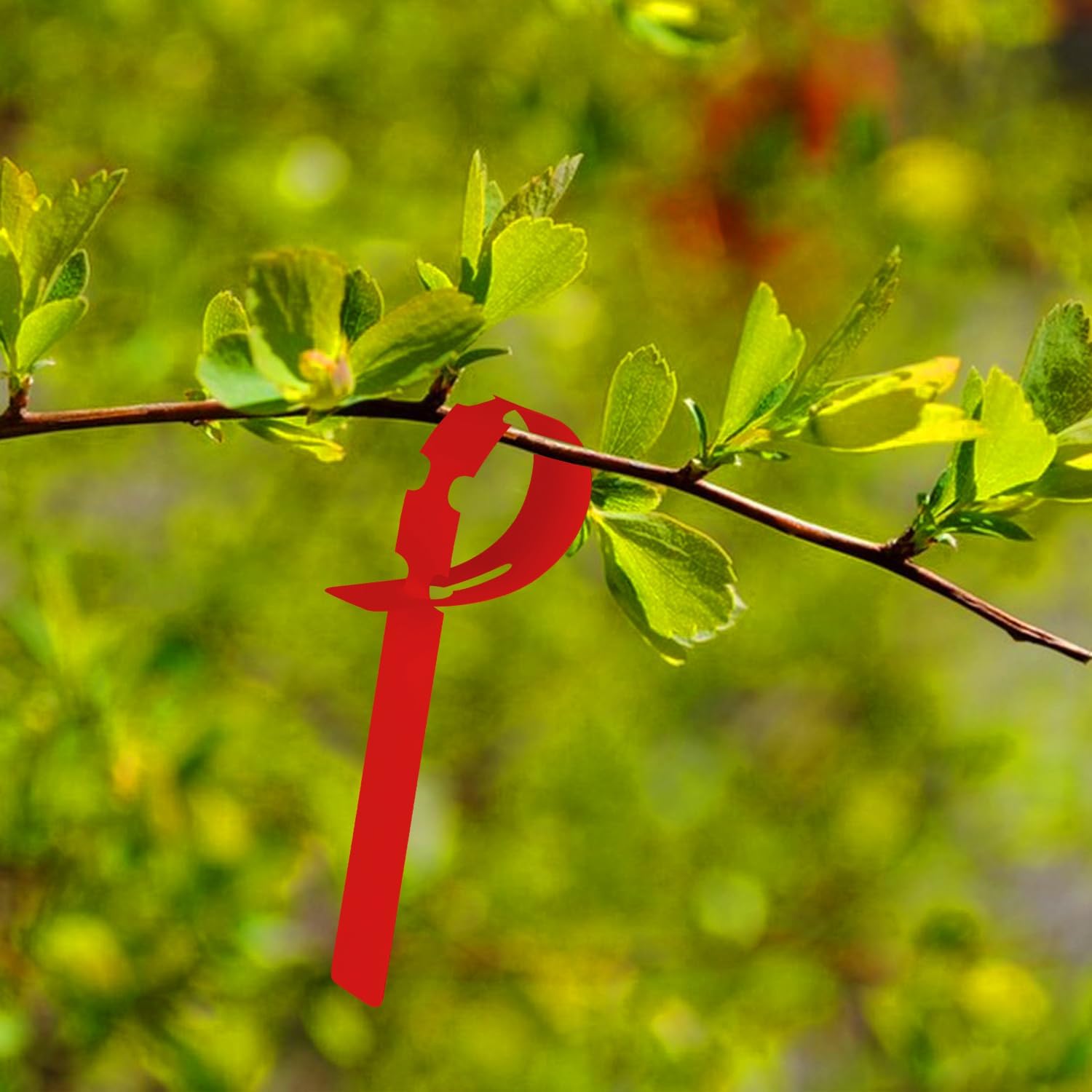 Plant Labels 200 Pcs Yuanling Plastic Plant Tree Tags Wrap Around Hanging Tags Nursery Tree Markers Adjustable Garden Labels for Indoor Outdoor Gardening Plants (Red with 1 Marker Pen)-VerdiqueGarden