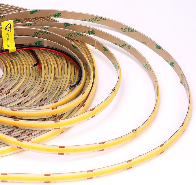 15M/49.2ft 24V COB LED Strip Light Waterproof IP65 Natural White 4000K Uniform Glow 5760LEDs CRI 93+ Flexible LED Tape Lights for DIY Cabinet Bedroom Kitchen Home Decor(No Power Supply)-VerdiqueGarden