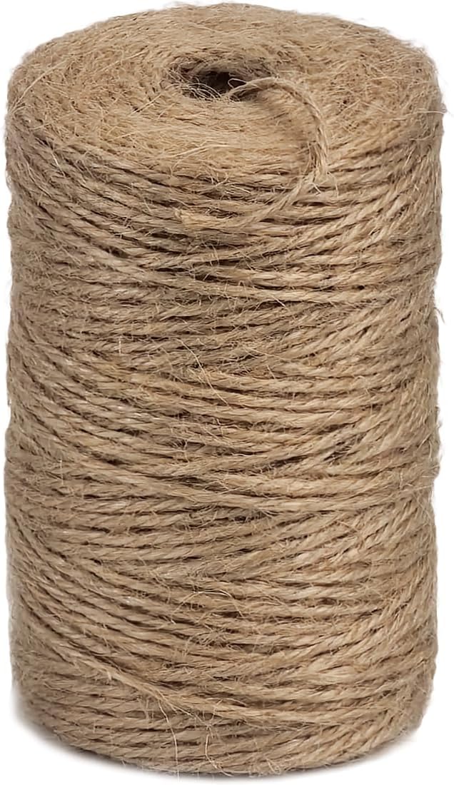 PerkHomy Garden Twine Strong Natural Jute 400 Feet Long Brown Twine for Gardening Tomato Climbing Plant Tie Floristry Crafts Gift Wrapping Packing Decor (Brown 2mm * 400feet)-VerdiqueGarden