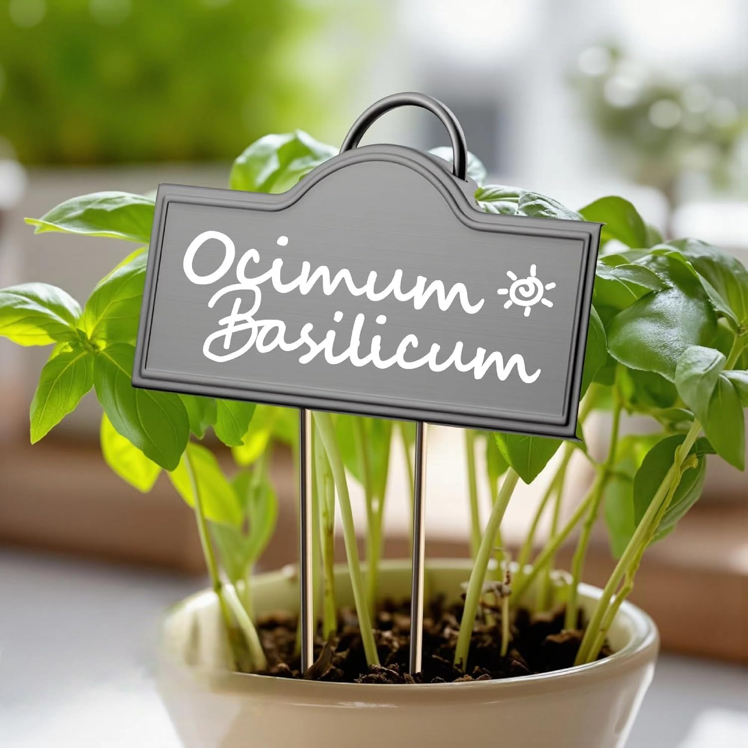 Stainless Steel 304 Plant Labels Weatherproof, Metal Garden Label Tall Markers 25 Pack for Outdoor Plants Vegetables Herb Seedlings Flowers with a Pen, Label Area 3.74'' x 1.39'' Height 10.75 Inch-VerdiqueGarden